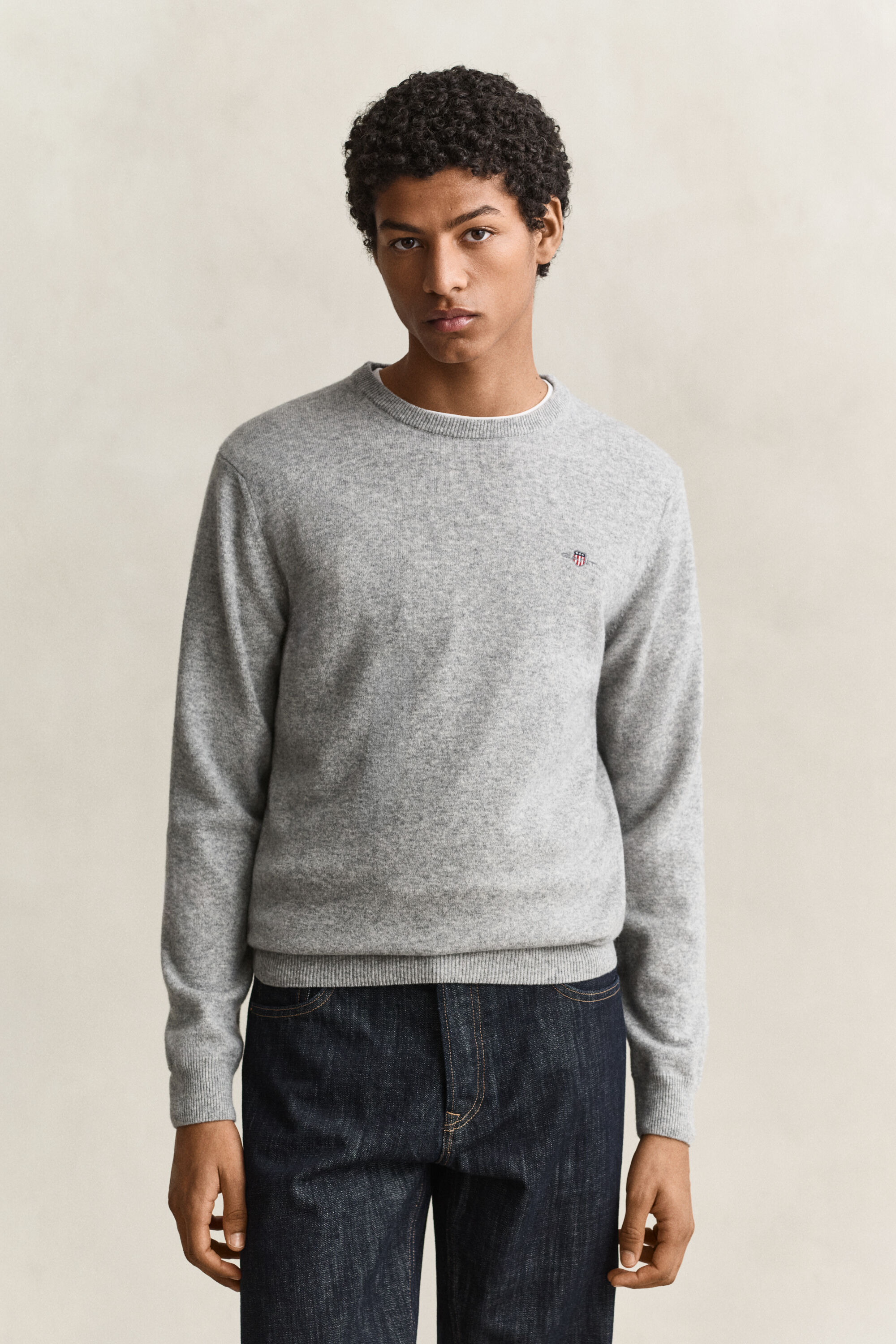 Maglia girocollo in lana d’agnello