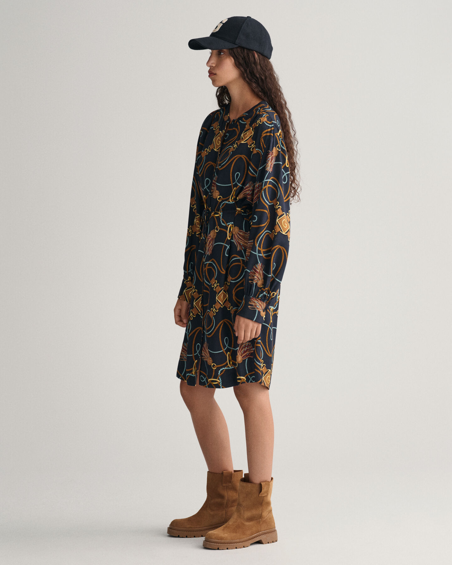 Abito chemisier con stampa Rope