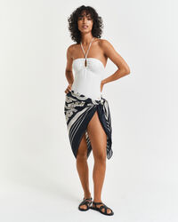 Sarong in cotone e seta stampa G