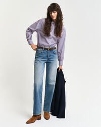 Camicia a righe manica ampia relaxed fit