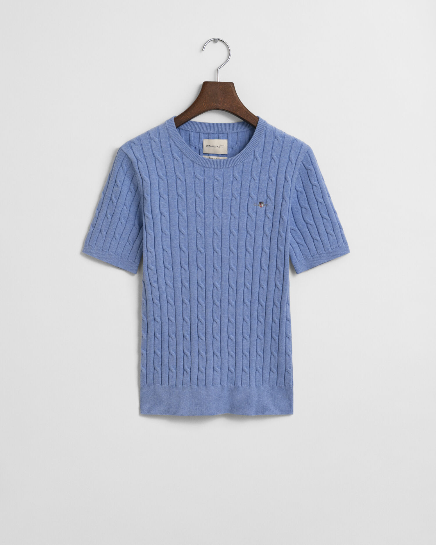 Maglia a trecce in cotone elasticizzato