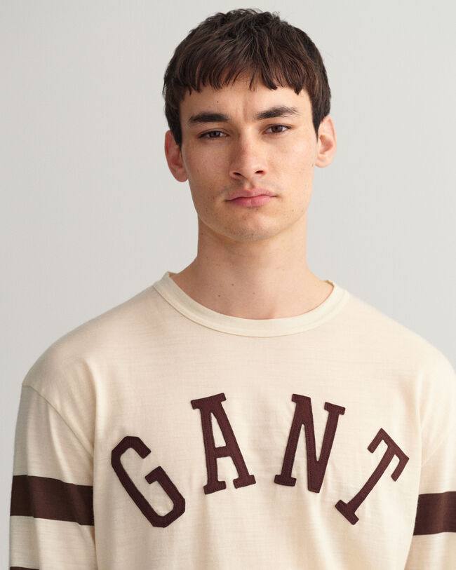 T-shirt in jersey di lana a maniche lunghe