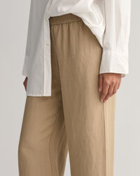 Pantaloni pull-on in lino-viscosa