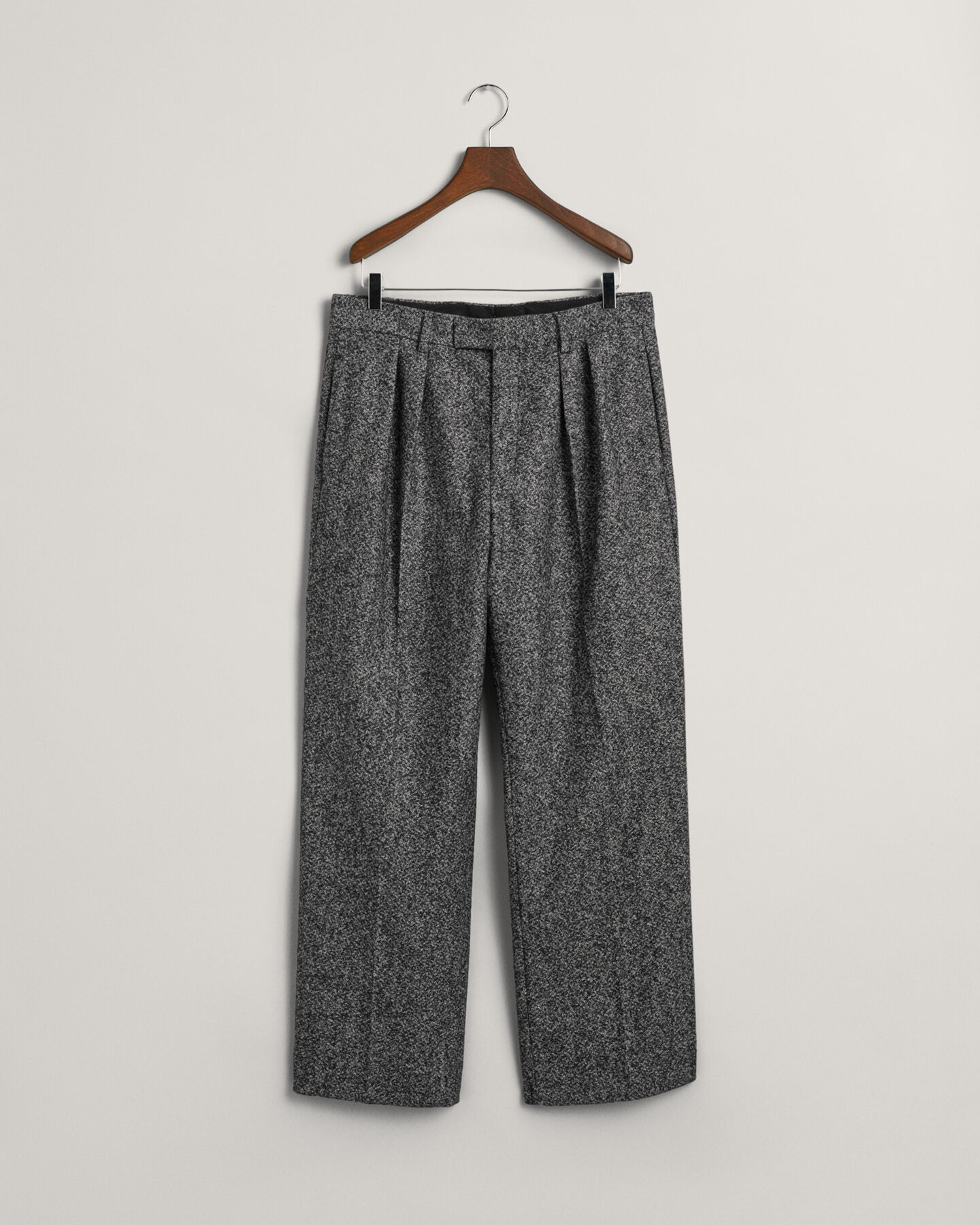 Pantaloni da abito in tweed a gamba larga