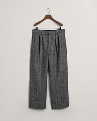 Pantaloni da abito in tweed a gamba larga