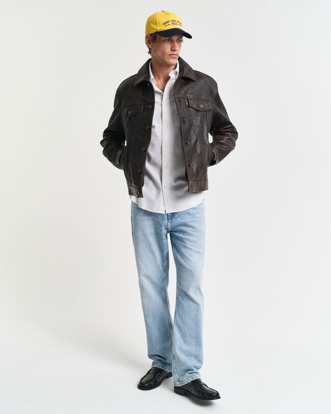 Camicia Oxford tattersall classica regular fit