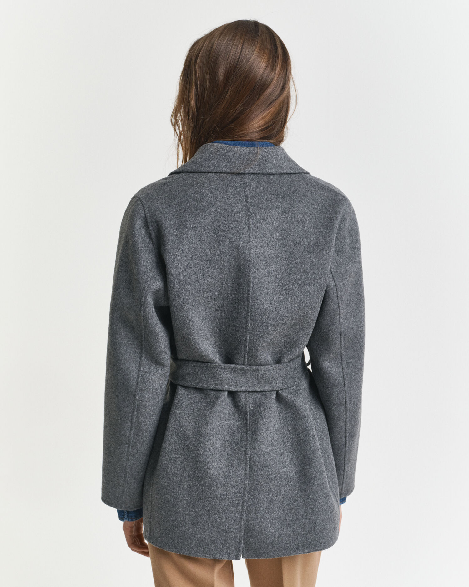 Giacca cucita a mano con cintura