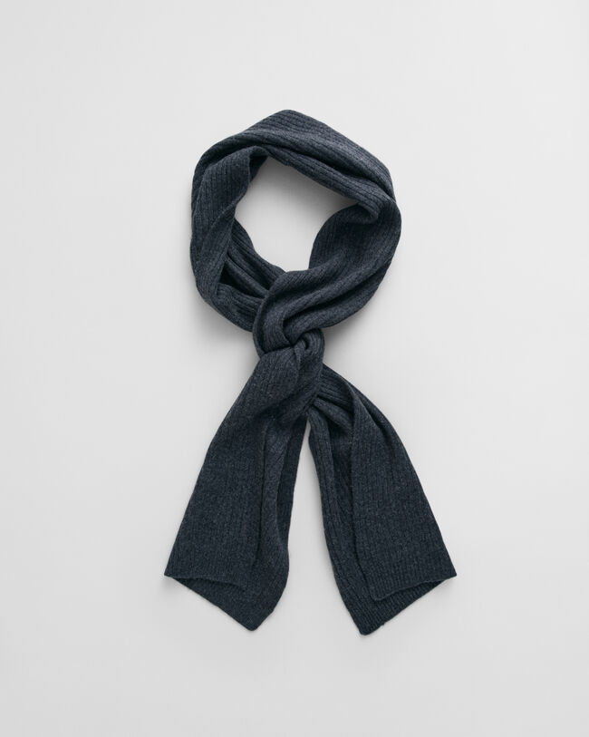 Sciarpa in lana fine lavorata a maglia