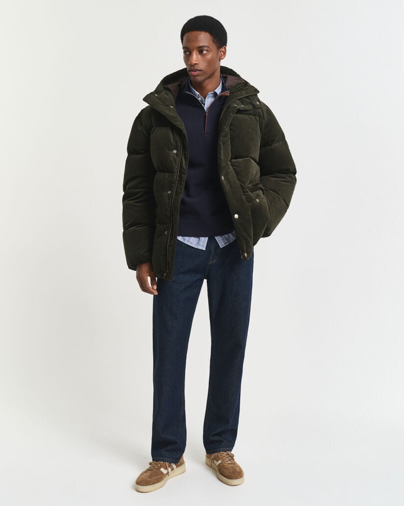 Felpa Sacker Rib con zip corta