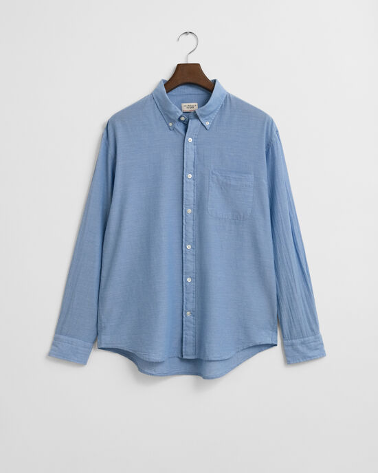 Camicia indaco in chambray relaxed fit