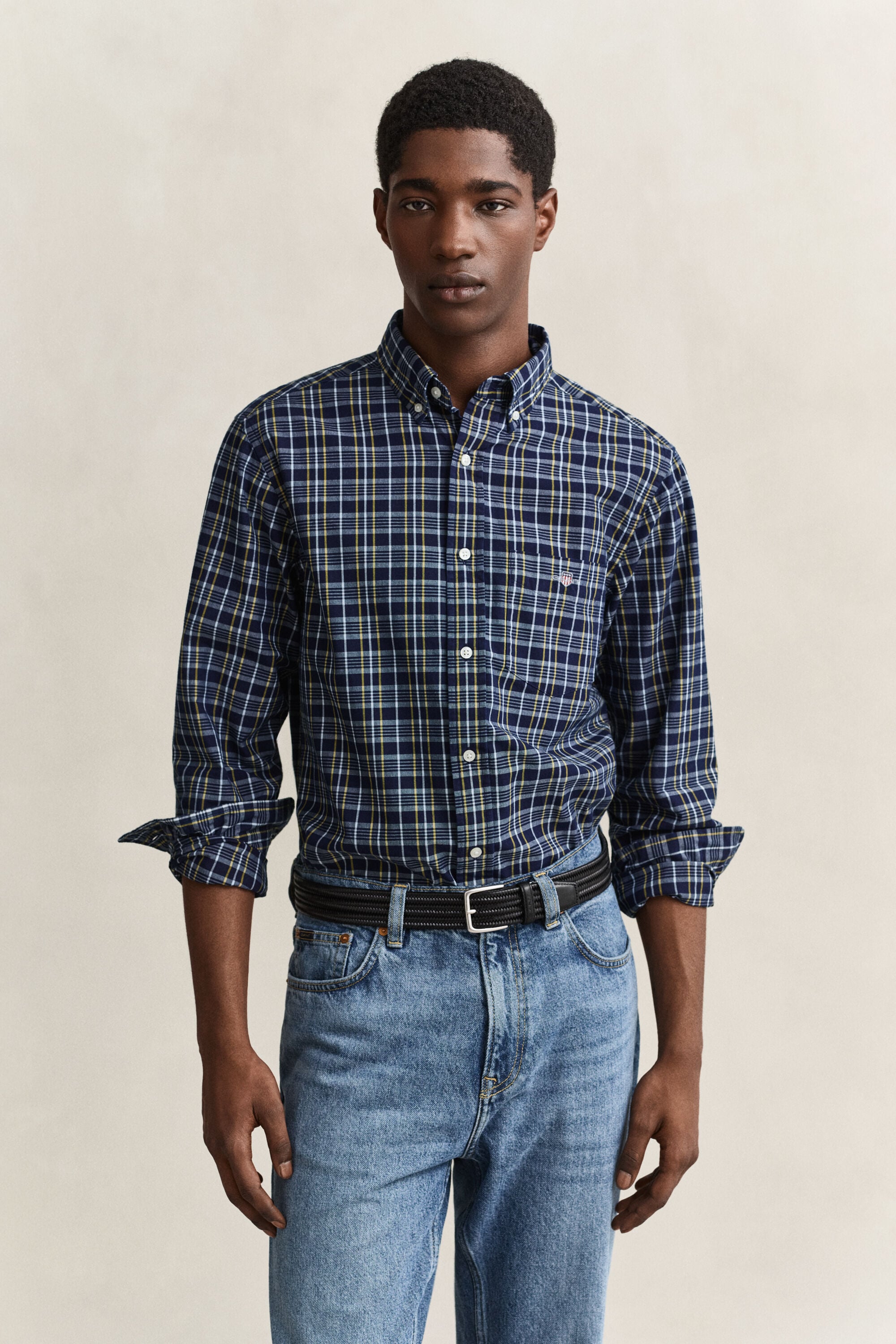Camicia a quadri Archive in popeline