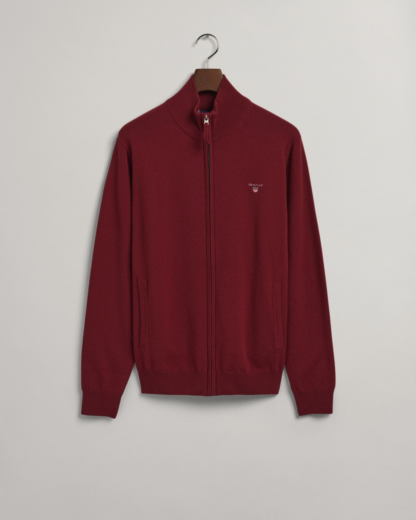 Cardigan con zip in lana d&rsquo;agnello extrafine