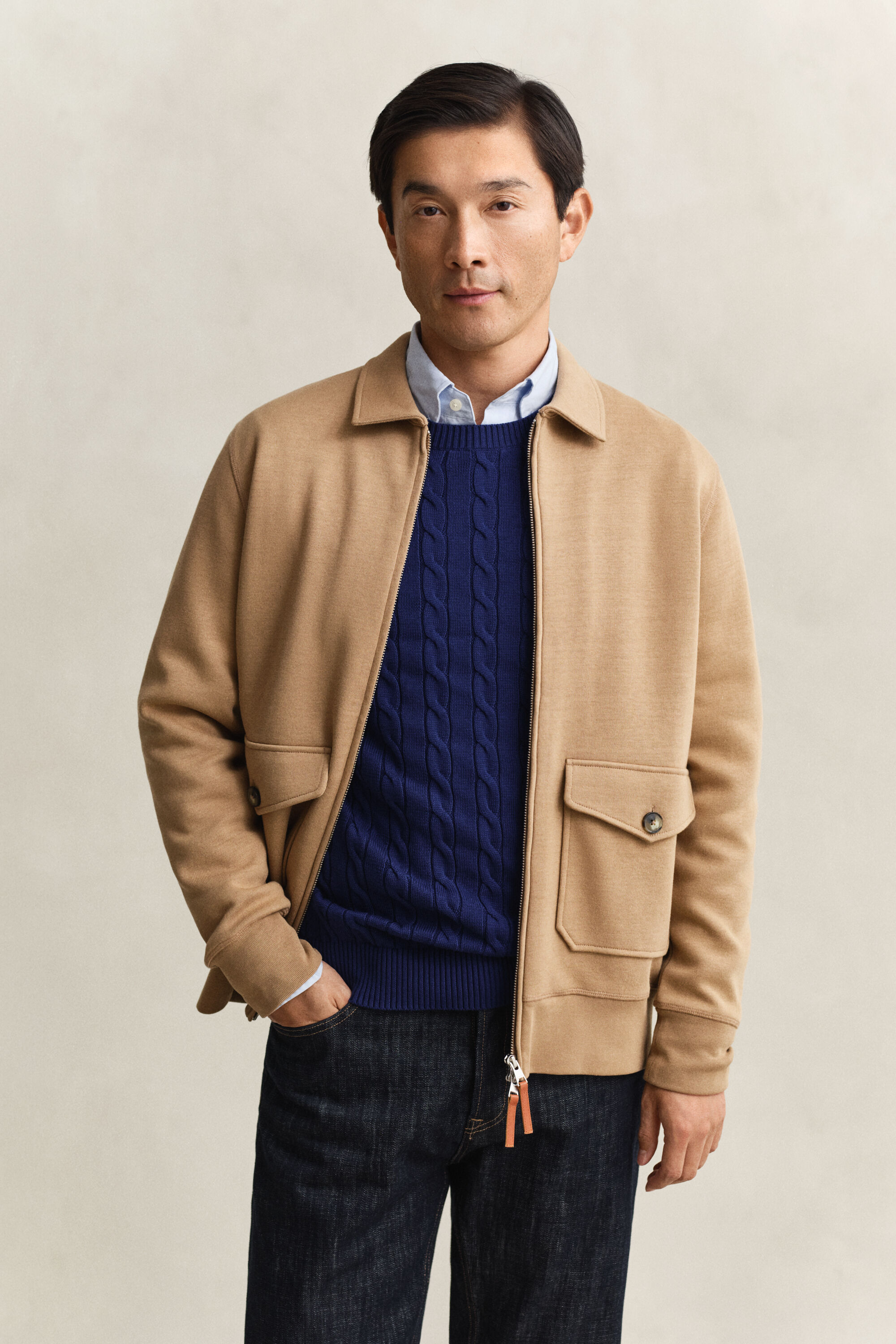 Felpa in Ponte Di Roma con zip