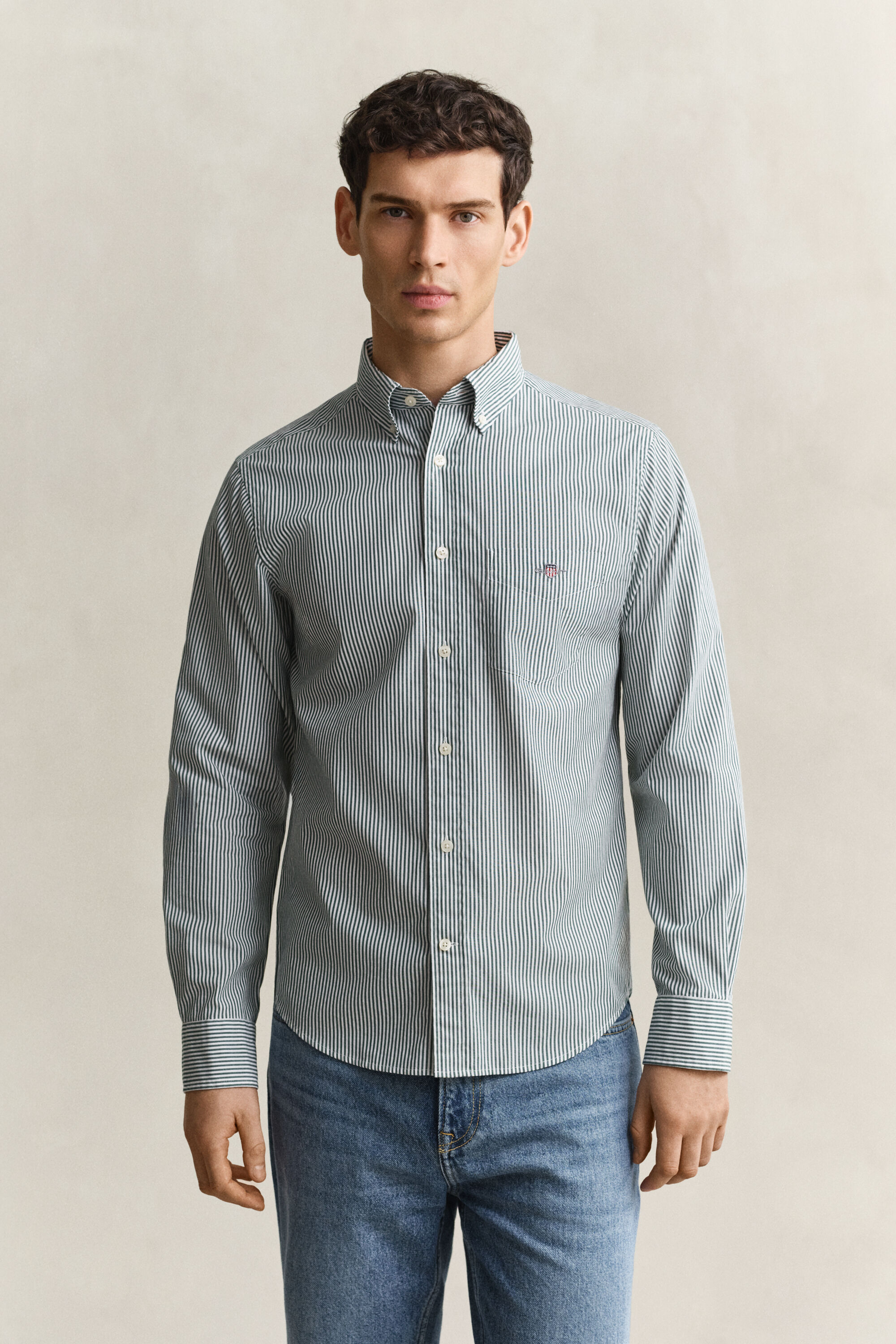 Camicia in popeline a righe Classic regular