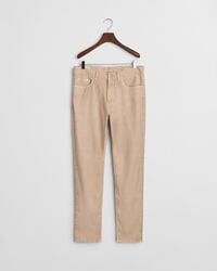 Jeans in lino e cotone slim fit