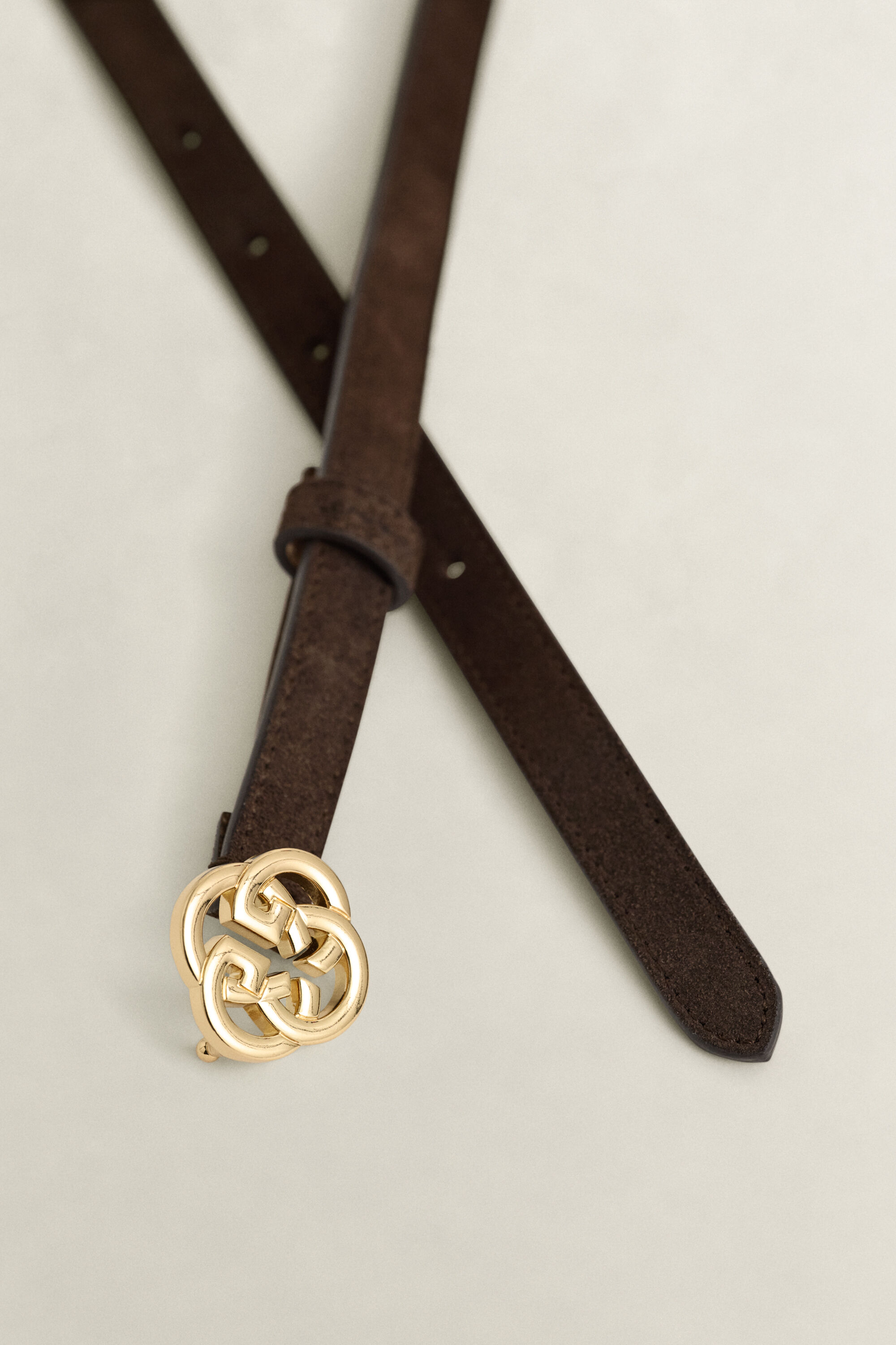 Cintura in camoscio a monogramma