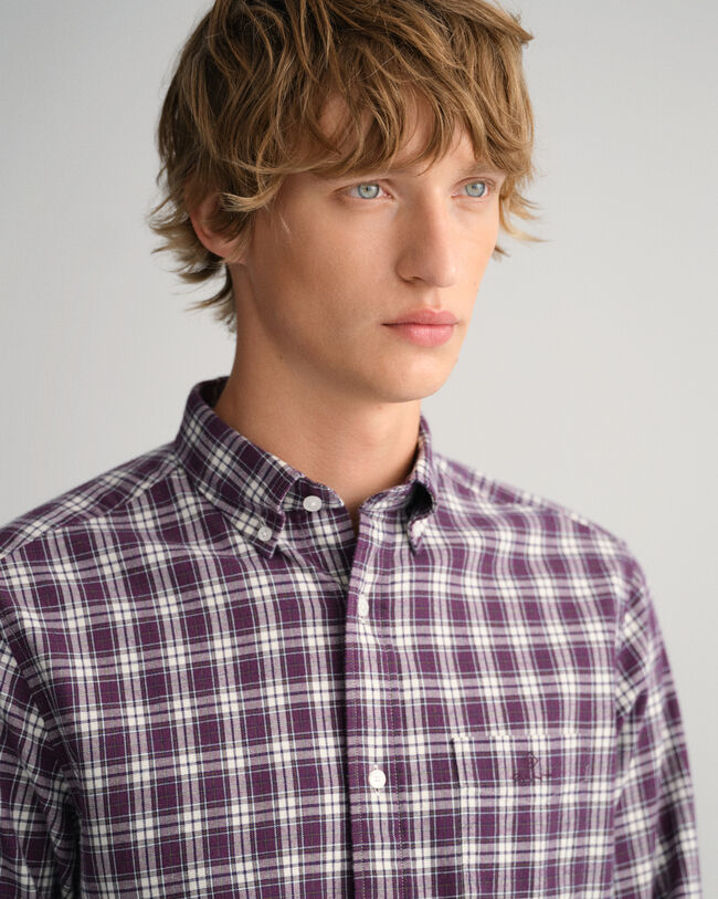 Camicia a quadri in flanella regular fit