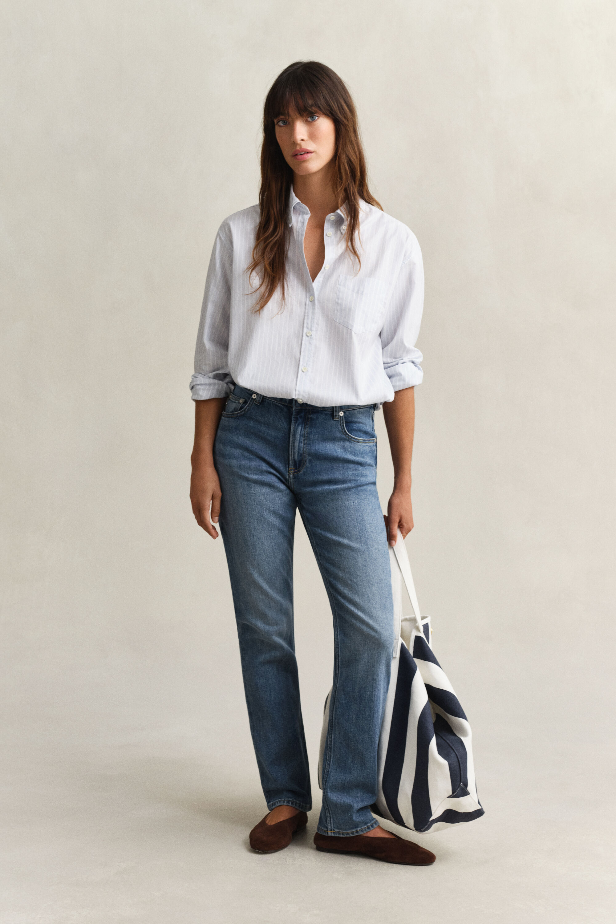 Jeans elasticizzati con gamba dritta