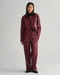 Pantaloni pull-on in finta pelle relaxed fit