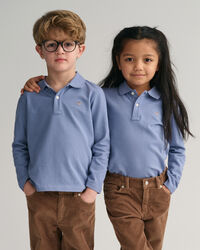 Polo in piqu&eacute; a maniche lunghe Shield Kids