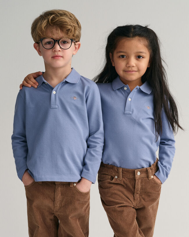 Polo in piqu&eacute; a maniche lunghe Shield Kids