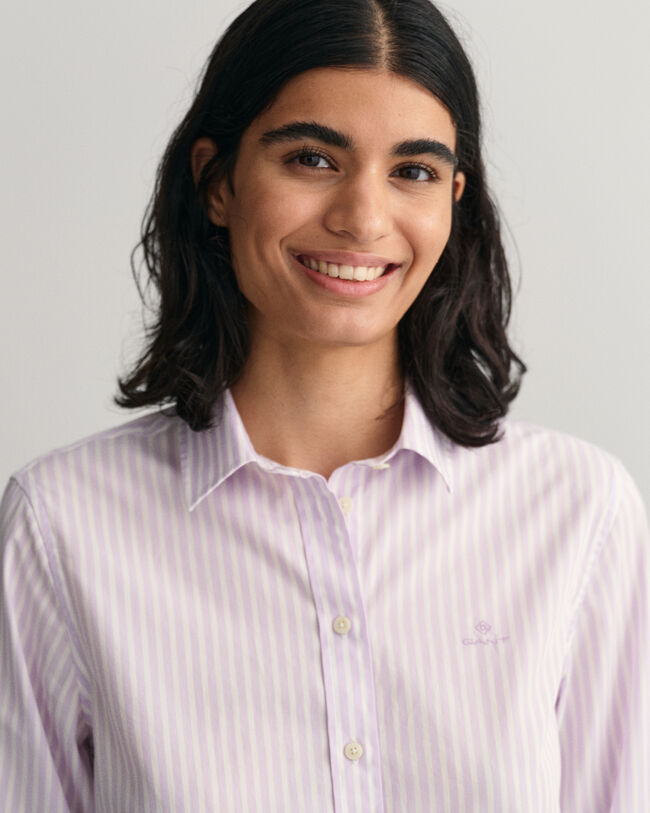 Camicia in broadcloth a righe regular fit