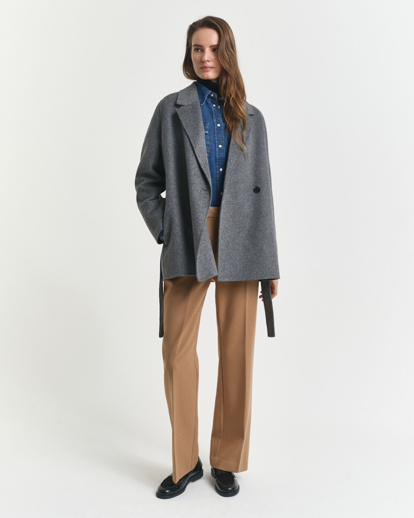 Giacca cucita a mano con cintura