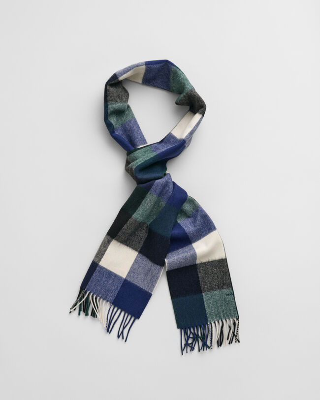 Sciarpa in lana merino a quadri