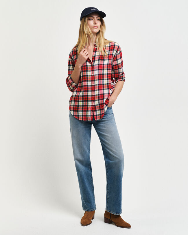 Camicia in flanella a quadri relaxed fit