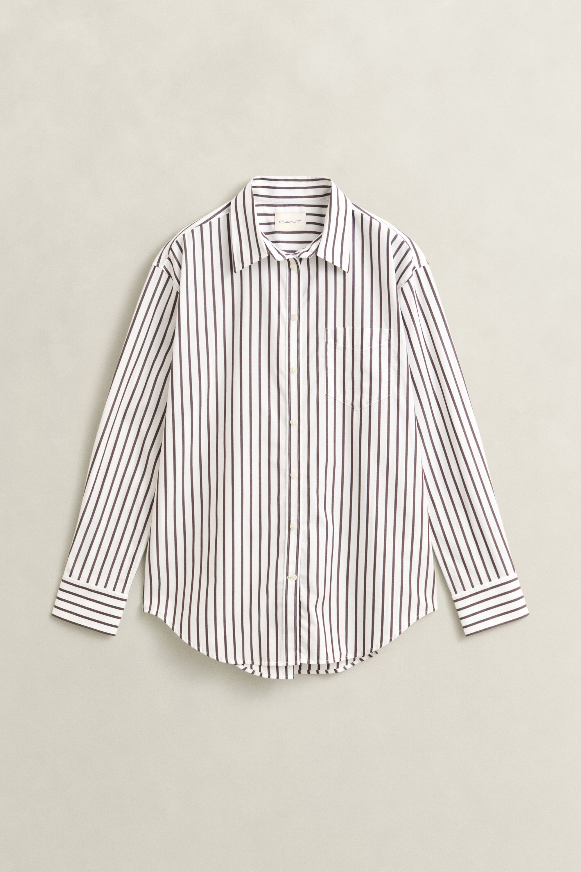 Camicia classica in popeline a righe relaxed fit