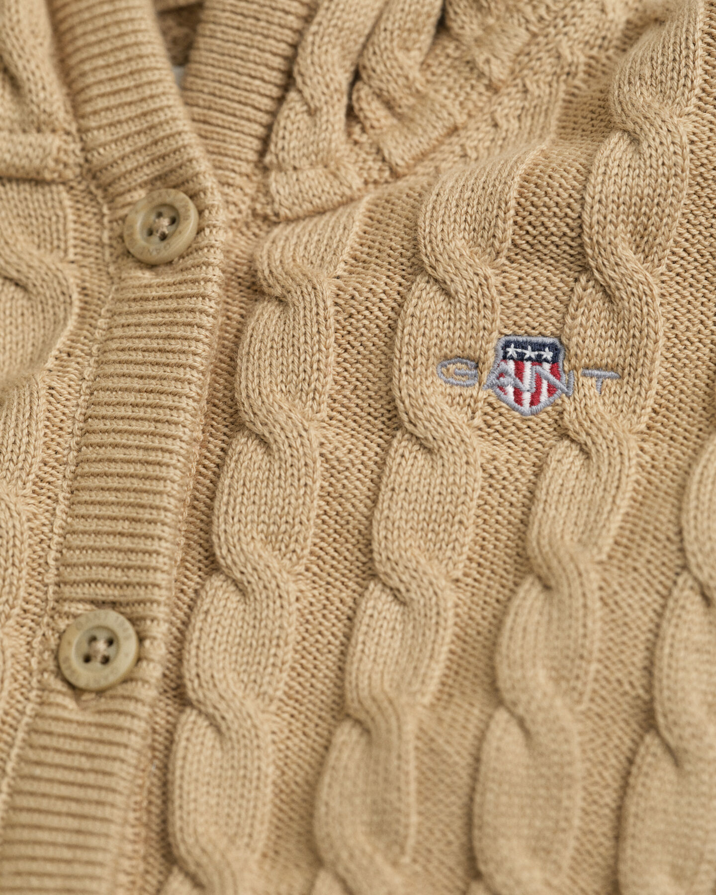 Cardigan in maglia di cotone a trecce Baby