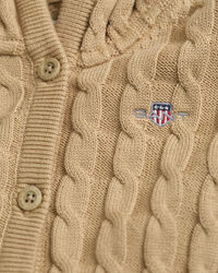Cardigan in maglia di cotone a trecce Baby