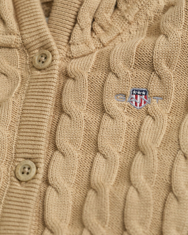 Cardigan in maglia di cotone a trecce Baby