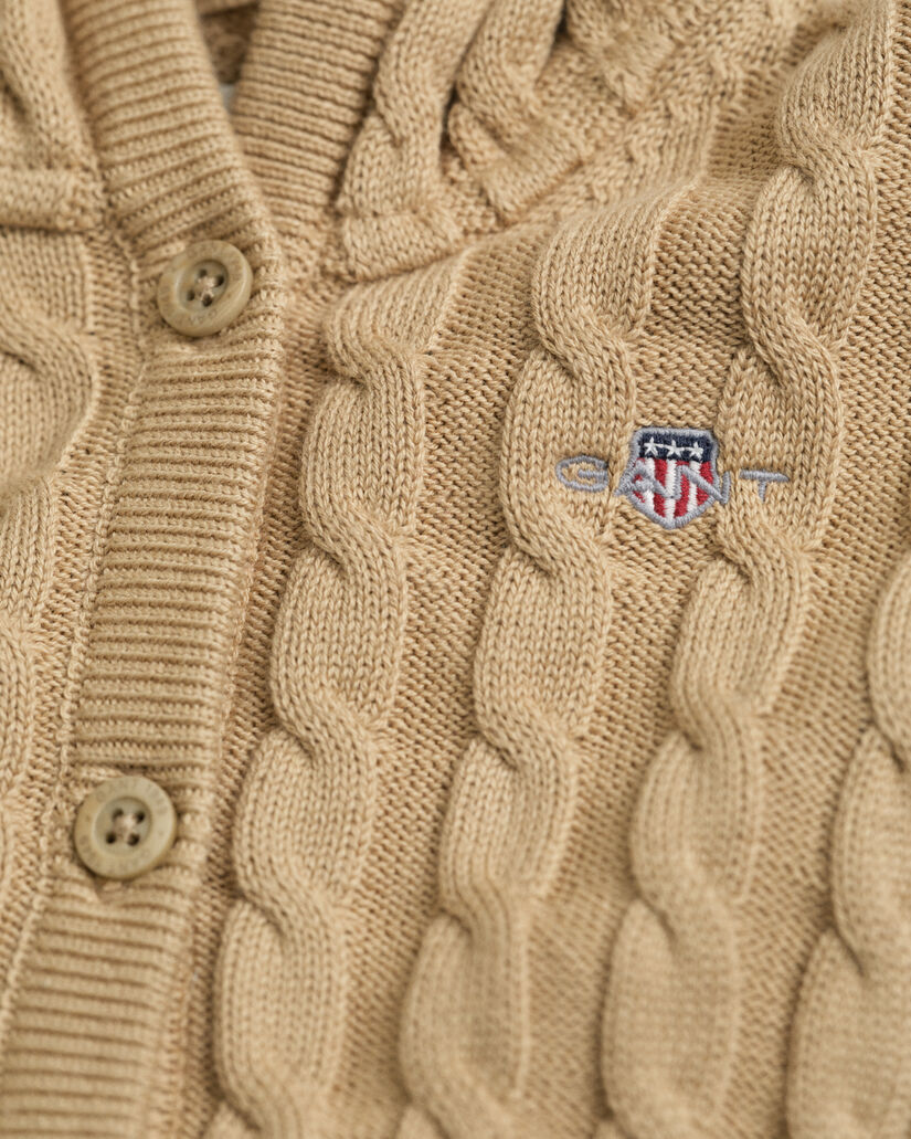 Cardigan in maglia di cotone a trecce Baby