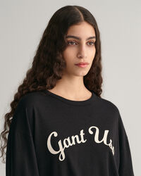 T-shirt Script Graphic a maniche lunghe