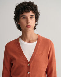 Cardigan con scollo a V in cotone leggero