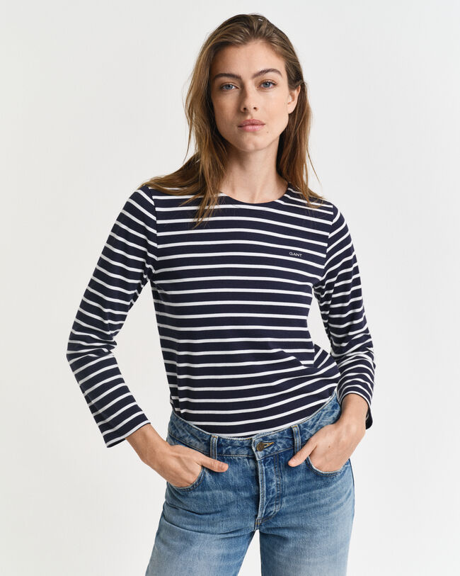 T-shirt Breton con maniche a 3/4