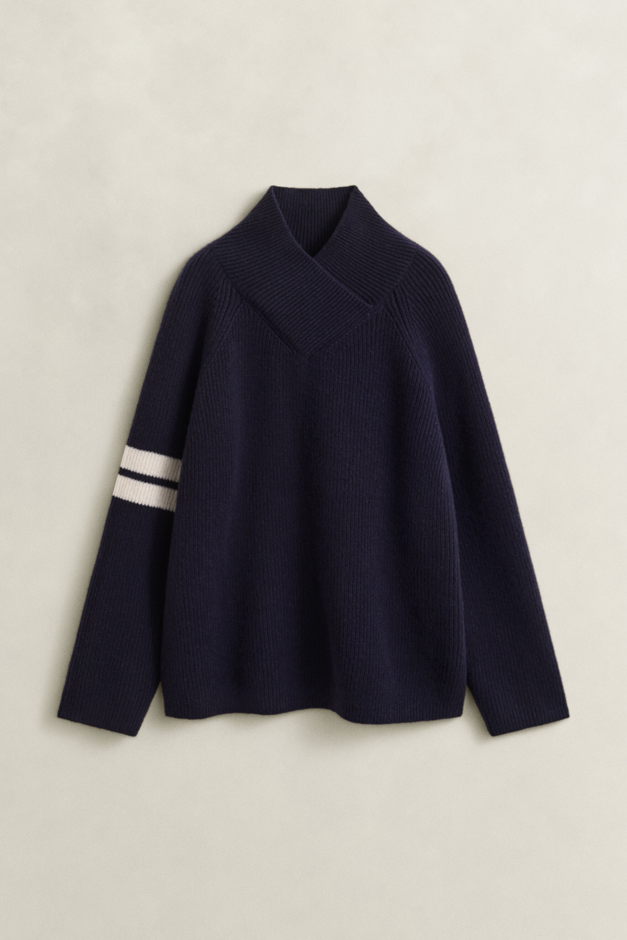 Maglia a coste in lana