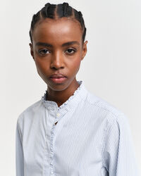 Camicia con volant a righe regular fit