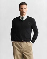 Maglia in cotone con scollo a V classico