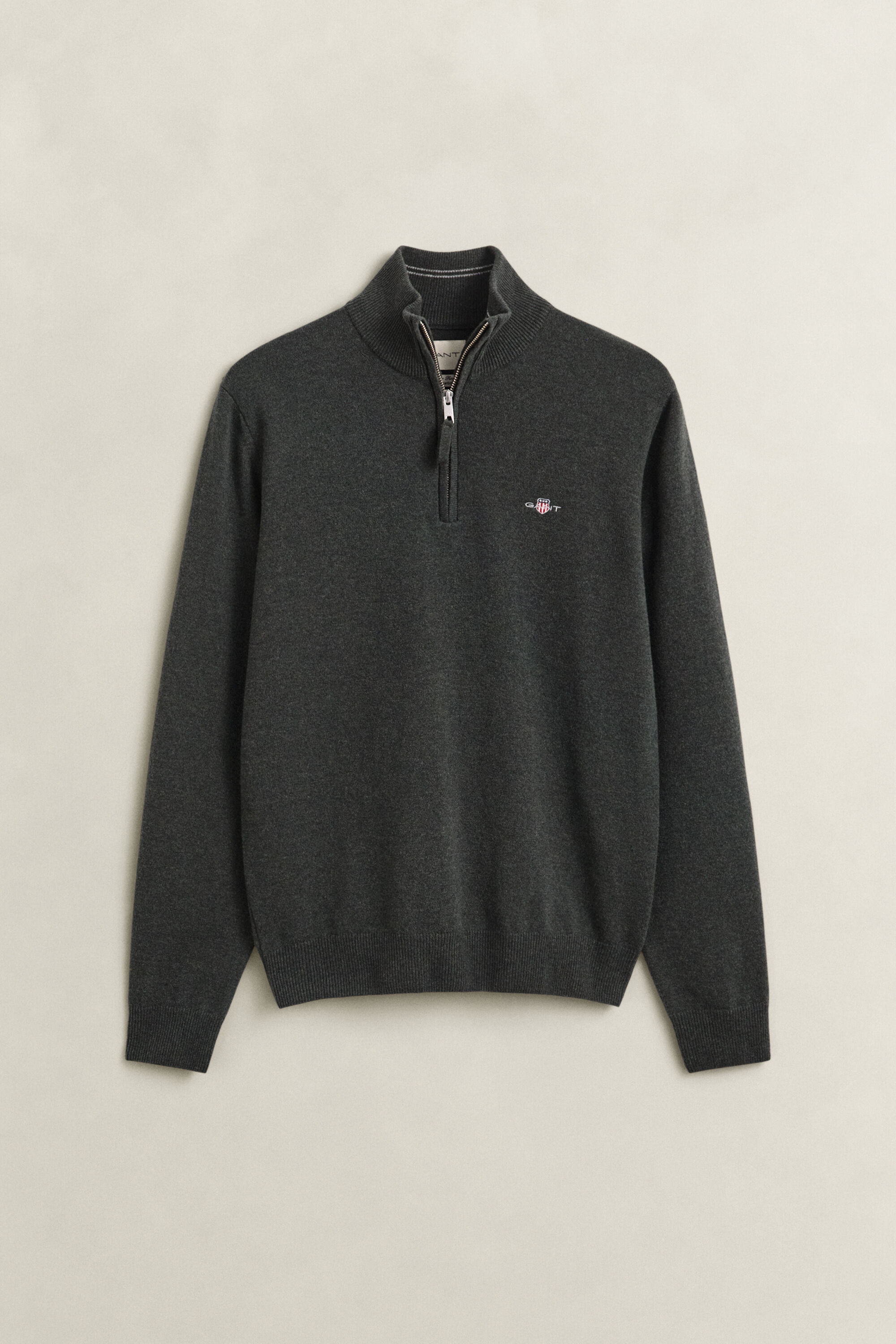 Maglia in lana d’agnello con zip corta