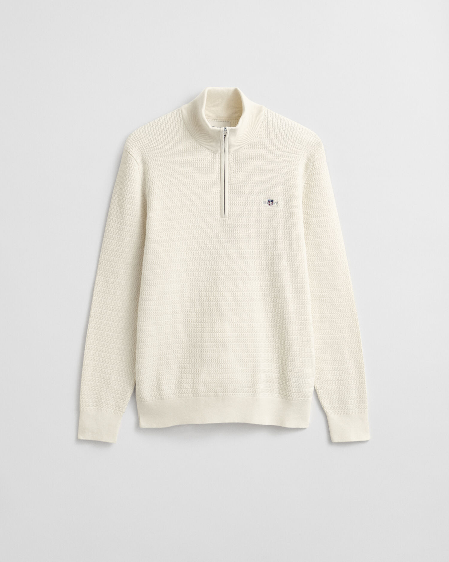 Maglia con zip corta a mini trecce