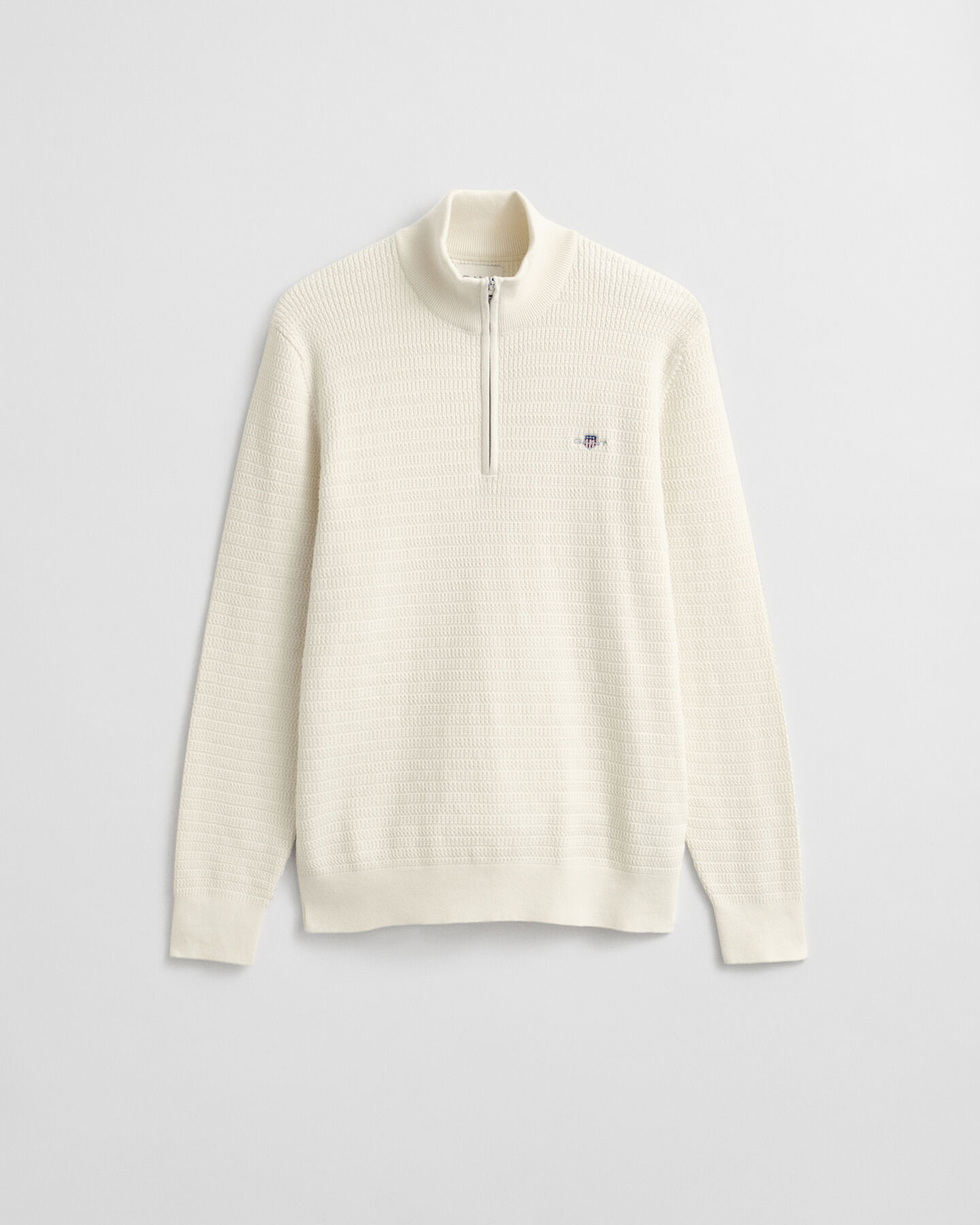 Maglia con zip corta a mini trecce