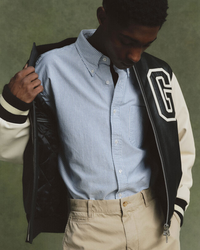 Camicia Oxford US a righe Banker relaxed fit