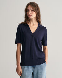 Rugger a maniche corte in maglia fine