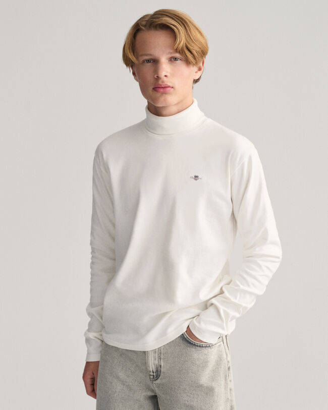 Top a maniche lunghe a collo alto Shield Teens