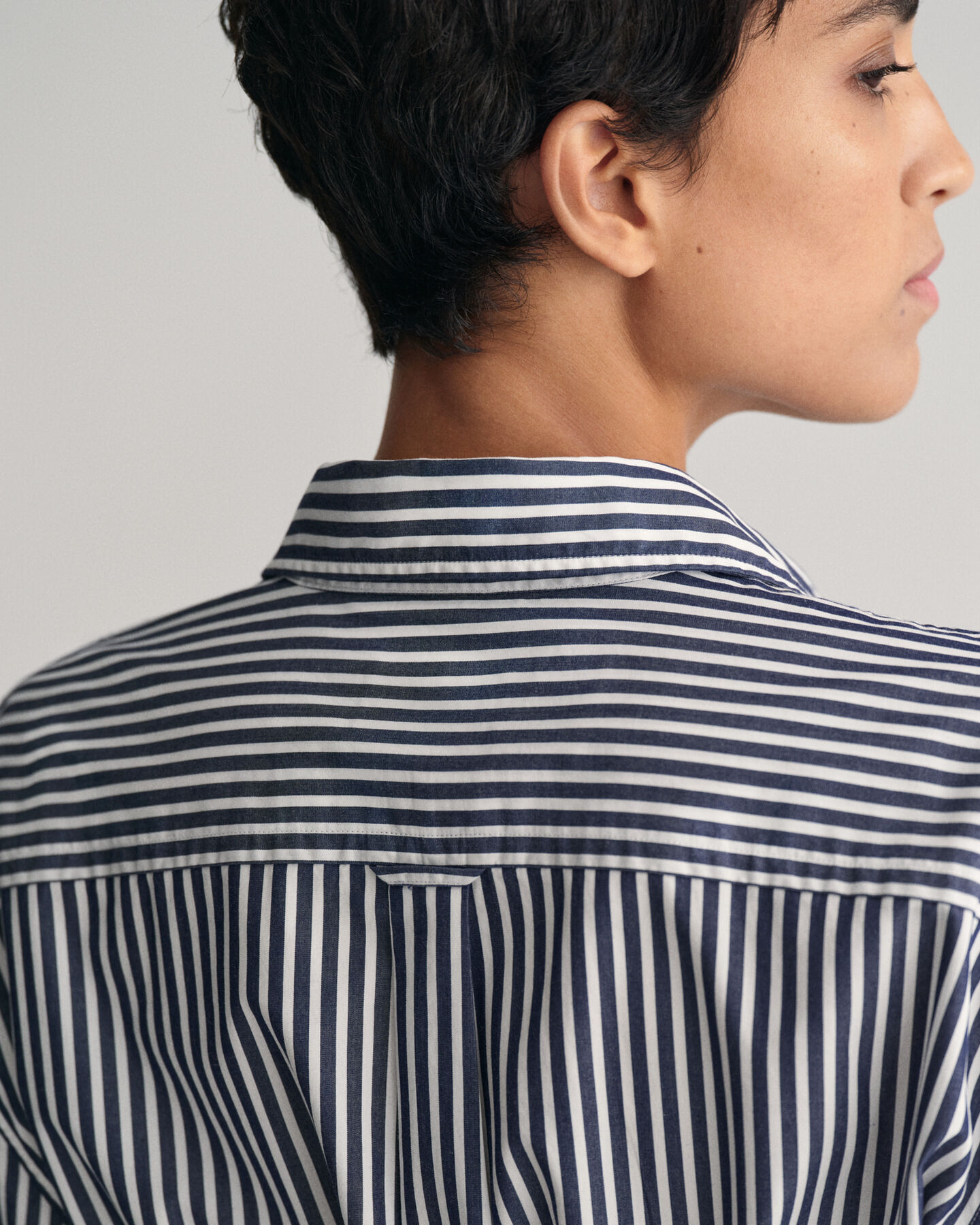 Abito chemisier in popeline a righe