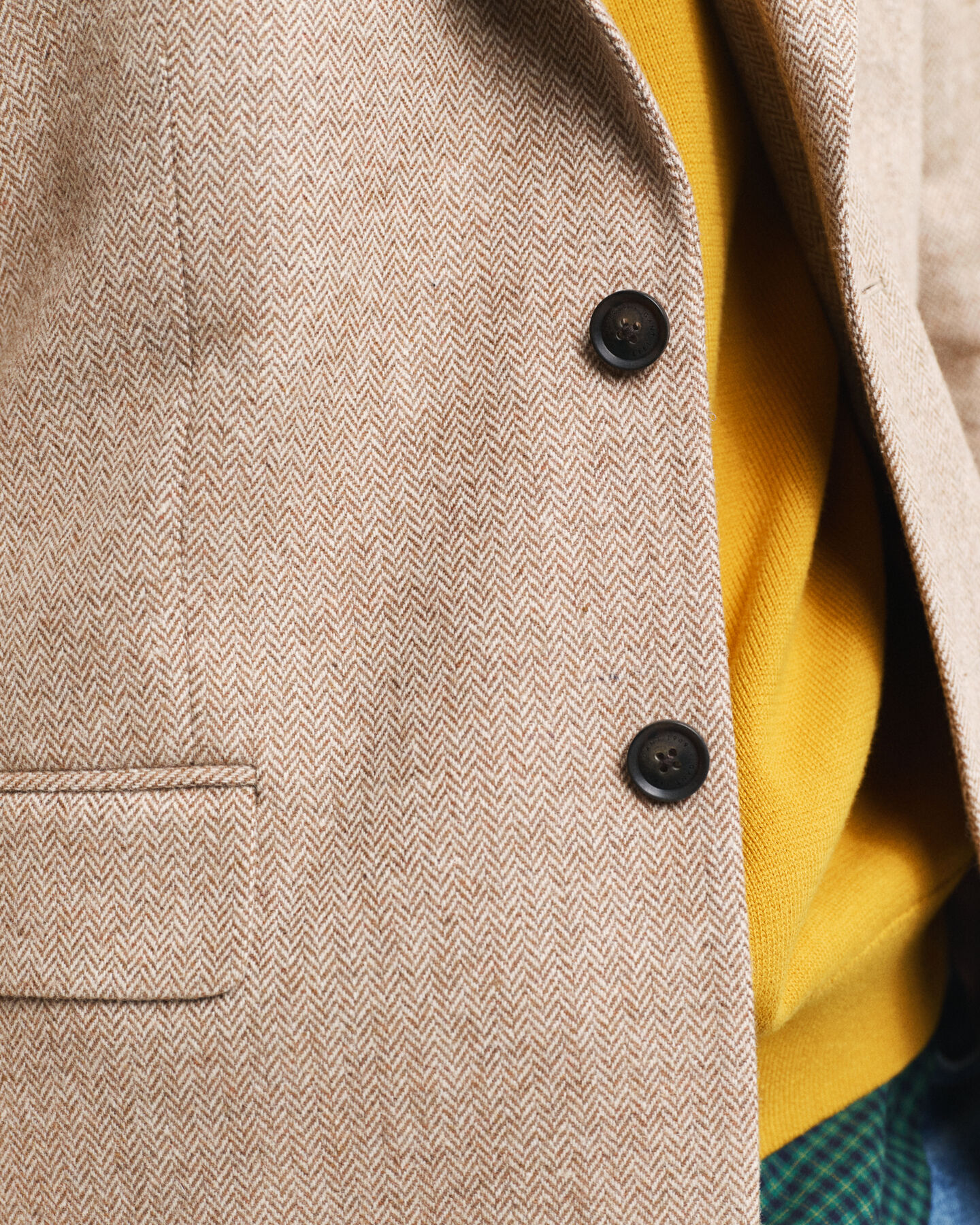 Blazer da abito con motivo a spina di pesce