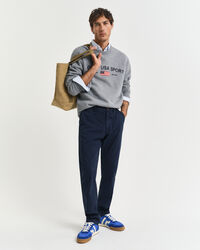 Pantaloni chino strutturati a ratiera slim fit