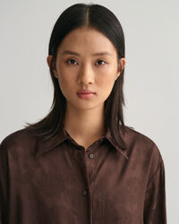 Camicia jacquard in pizzo relaxed fit